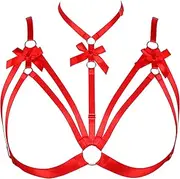 [PETM•HS] Waist Harness Body Breast Hollow Out Bra Plus Size Strappy Tops Cage Bra Rave Body Chain for Punk Lignerie Belts Exotic Bras