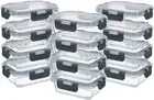 24 Piece Glass Food Storage Containers Meal Prep Container Set Glass Storage