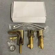 Signature Hardware Pagosa Widespread Waterfall Faucet - Polished Brass