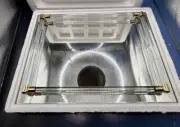 Vtg 1970’s Art Deco Mirrored Glass Vanity Tray With Glass Rails Beauty Bath MCM