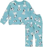 [Disney] Waffle Knit Pullover Sweatshirt and Jogger Pants Outfit Set Newborn to Little Kid Sizes (0-3 Months - 5)