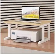 Printer Table Enlarge and Widen Multifunctional Storage Rack Desktop Printers Standing Office Desk for Storage and Organization Printer Cart(Yellow)