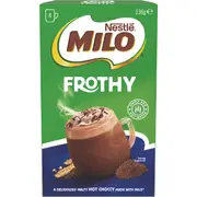Milo Frothy Instant Hot Chocolate Sachets 8 pack