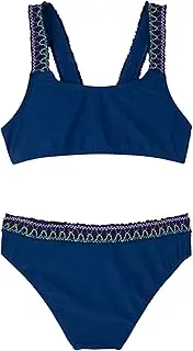 [Gottex] Kids Ruffle Love Cross Strap Swim Set Swimwear Chlorine Fade Resistant and Built-in UPF UV 50+ Protection