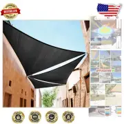 11' x 19' x 22' UV Blocking Black Sun Shade Sail - Perfect for Patios