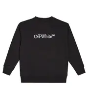 [Off-White Kids] Off-White Kids Logo cotton jersey sweatshirt Y 8 black