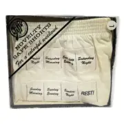 Vintage 80s JIFFI DE-LUXE CONDOMS BOXERS LARGE Novelty Safe Shorts Advertising￼￼