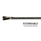 Extendable 19/22mm Curtain Rod Pole Rail Finial Set Contains Brackets&Finials