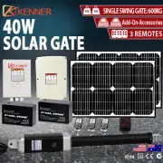 KENNER 40W Full Solar Gate Opener Automatic Swing Gate Powered Motor Remote 200E