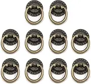 My MIRONEY Antique Bronze Knobs Pulls Handles Hardware Furniture Drawer Pull Ring Dresser Cabinet Ring Pulls with Screws Pack of 10