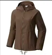 NEW COLUMBIA ARCH CAPE III HOODED JACKET WOMENS XL Light Brown, Zip, Pockets