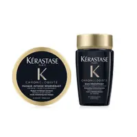 在飛比找PChome24h購物優惠-Kerastase 巴黎卡詩 黑鑽極萃逆時旅行組 （髮膜75