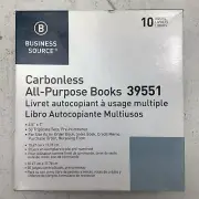10x Business Source 39551 Carbonless All Purpose Books 4-1/8" X 7"