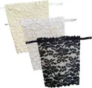 Full Lace Camisole Clip-On Cleavage Cover Sheer Mock Snappy Bra Insert Overlay M