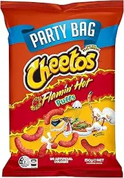 Cheetos Puff Cheese Snacks Share Pack Party Bag Flaming Hot 150g