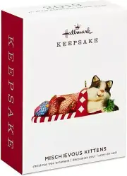 Hallmark Keepsake Mischievous Kittens Cat in Stocking Ornament Holiday 2019