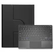 360° Rotatable Bluetooth Keyboard Leather Case With Touchpad Square Button Black For Ipad 10.2 2021 / Air 2019 Keyboards
