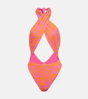 [Reina Olga] Reina Olga Italian Stallion zebra-print swimsuit AU 12 multicoloured