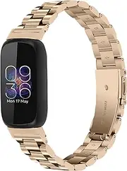 Compatible with Fitbit inspire 3 bands for women, Adjustable Watch Band Replacement Metal Strap Wrist Band for inspire 3 Fitness Wellness Tracker Women Men