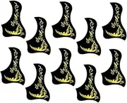 GREENADSCAPE 10pcs Decorative Guitar Pickguards Lightweight Plastic Protector for Acoustic Guitars Easy to Install Scratch Resistant Safe for Your Hands