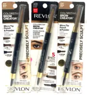 (3) Revlon Colorstay Brow Creator Micro Tip Pencil & Powder Sealed 600 - Blonde