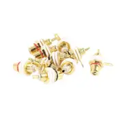 10 Pcs RCA Plug Female Jack Panel Mount Chassis Audio Socket Terminal Connector
