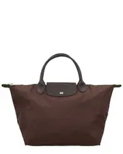 Longchamp Le Pliage Green Medium Canvas Handbag