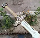 Albion Conan the Barbarian movie Replica Sword Atlantean High Steel Sword+Sheath