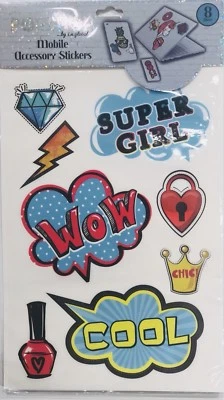 POP SHOP MOBILE ACCESSORY STICKERS (8) By IN Global ( SUPER GIRL)