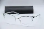 NEW BARTON PERREIRA CIRCE ASP/SIL BLUE SILVER AUTHENTIC EYEGLASSES W/CASE 52-19