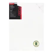 Jasart Studio 12x16" Wood Thick Edge Cotton Stretched Blank Canvas 380GSM White