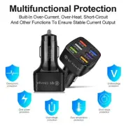 30W Quick Charging QC3.0 Car Adapter Multiple Port USB for Vehicle Use