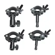 Clamp on Round Tube Tube Light Mount Clamp for Ring Lights Strobes Flashes