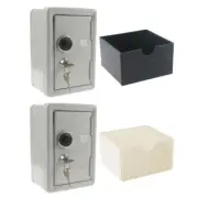 Mini Metal Coin Bank Locker with Keys Kids Money Saving Jar Security Safe Box