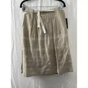 Nic & Zoe Womens Sz 8 Skirt A Line Zip Double Take Linen Blend Pockets Gorpcore