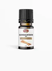 Nature's Basket Sandalwood Essential Oil for Fragrance, Skin, Bathing - Chandan Oil with Dropper for Stress Relief & Relaxation - Organic Oil for Aromatherapy, Diffuser, Soap & Candle Making - 15ml