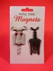 Wine Time Rustic Corkscrew Refrigerator Magnets Set of 2 Metal Shabby Chic NEW