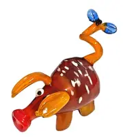 Hand Blown Glass HANDMADE Art Figurine PIG # 4980