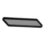 Beckson PF128BS Newport Parallelogram Fixed Port, Black Body, Smoked Lens