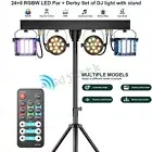DJ Party Light with stand 2Derby 2Par Light DMX Remote Stage Light System