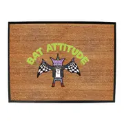 Bat Attitude - Funny Novelty Doormat Man Cave Floor mat