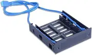 jingfei 2 X USB 3.0 Front Panel with 3.5Inch Device/HDD or 2.5Inch SSD/HDD to 5.25 Floppy to Optical Drive Bracket