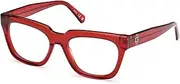 [GUESS] GU50238 066 Shiny Dark Red 53/19/145 Men's Glasses, 066 Shiny Dark Red, 53/19/145