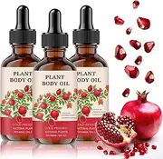 Pomegranate Seed Oil, 100% Natural Cold Pressed Pomegranate Seeds Oils, Pure & Natural for Body, Face & Skin, Deep Hydrating, Improves Skin Elasticity, Anti-Aging (3 Pcs)