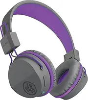 JLab JBuddies Studio Bluetooth On-Ear Kids Headphones, Graphite/Purple, 13 Hour Battery Life, Studio Volume Safe, Volume Limiter, Folding, Adjustable, Noise Isolation, with Mic