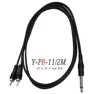 Stander Y-PR-11 Y Cable Y型線 6.3mm 立體聲 轉 雙 RCA 梅花插頭 [唐尼樂器]