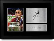 HWC Trading Joel Matip Liverpool Gifts Printed Signed Autograph Picture for Fans and Supporters - A4 Framed