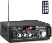 298A Max 300Wx2 Wireless Bluetooth 5.0 Stereo Audio Amplifier, RMS 40Wx2 Powe...