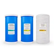 3 10" x 4.5" BB WH Wound Sediment + Anion + GAC Tannin/Nitrate Reducer Filters