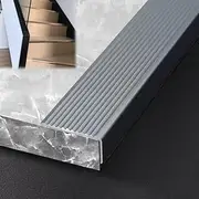 Stairs Edge Protection Stair Nosing Edge Trim Stair Nosing Stair Profile Width, Waterproof Stair Nosing Aluminum Stair Corner Profile-Protection, Easy to Install, Multi-Level Threshold Bar